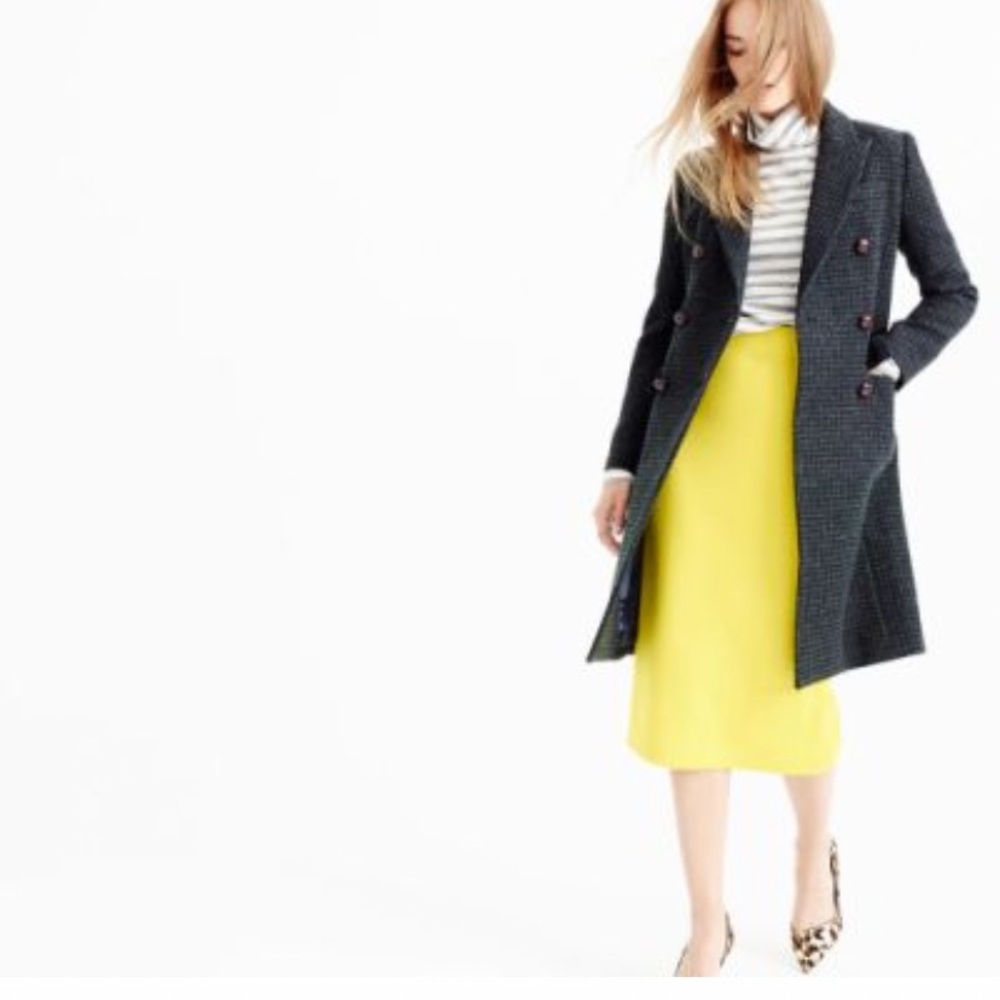 J crew herringbone wool coat